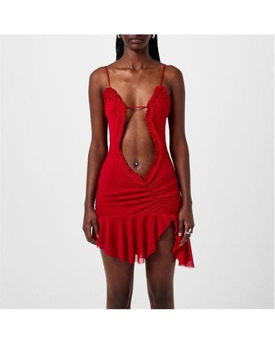 Jaded London Fatale Mini Dress - Red