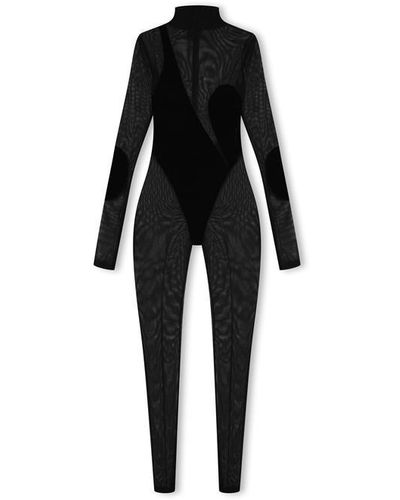 LAQUAN SMITH Cut Out Catsuit - Black