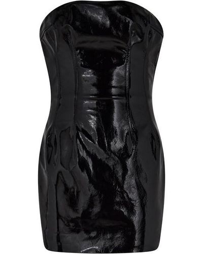 LAQUAN SMITH Strapless Corset Mini Dress - Black