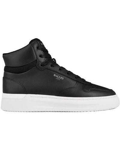 Mallet Hoxton Mid Top Trainers - Black