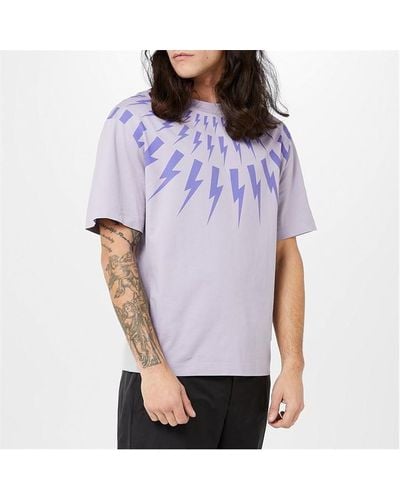Neil Barrett Lightning Bolt T Shirt - Purple