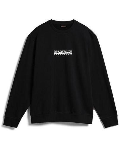 Napapijri Box Logo Crew Sweatshirt - Black
