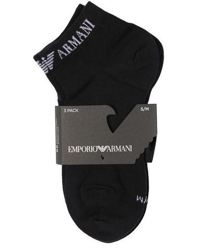 Emporio Armani Emporio 3pk Eag Sock Sn42 - Black