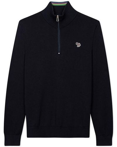 PS by Paul Smith Ps Quarter Zip Knit Sn41 - Blue