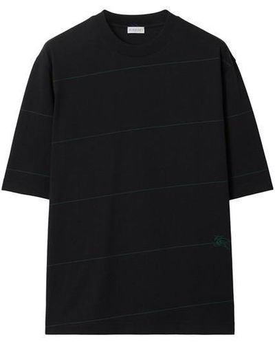 Burberry Diagonal Striped T-shirt - Black
