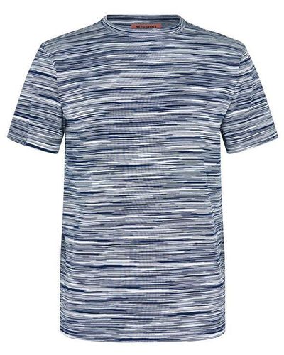 Missoni Broken Stripe T Shirt - Blue