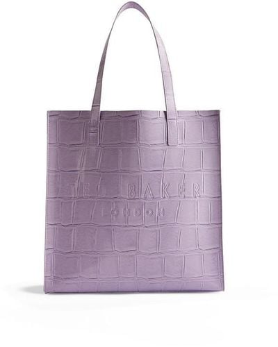 Ted Baker Croccon Large Tote Bag - Purple