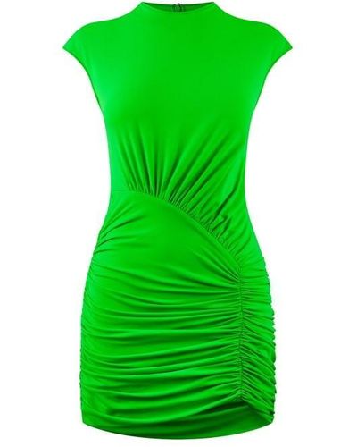 David Koma Cap Sleeve Mini Dress - Green