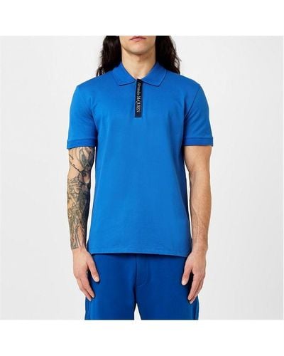 Alexander McQueen Tape Polo Shirt - Blue