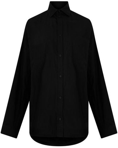 Balenciaga Bal Oversize Ls Shrt Ld42 - Black