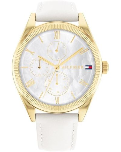 Tommy Hilfiger Ladies White Strap Watch 1782594 - Metallic