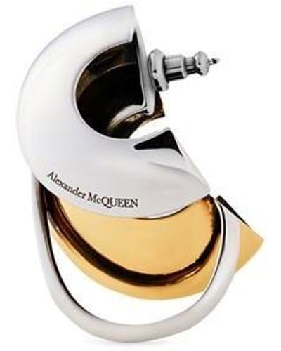 Alexander McQueen Triple Hoop Earring - Metallic