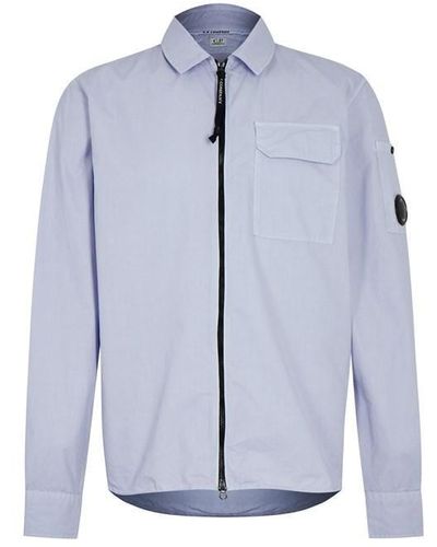C.P. Company Zipped Overshirt - Blue