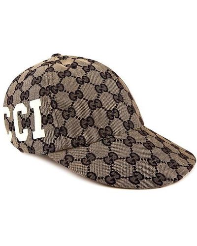 Gucci Gg Cotton Canvas Baseball Hat - Grey