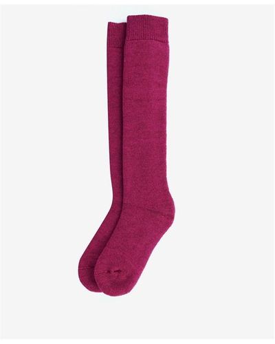 Barbour Wellington Knee Socks - Pink