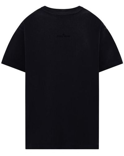 Stone Island Camo1 Short Sleeved T Shirt - Black