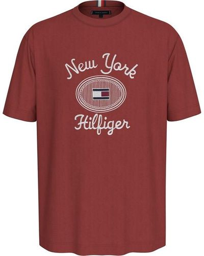 Tommy Hilfiger Tommy Ny Crest Tee Sn43 - Red