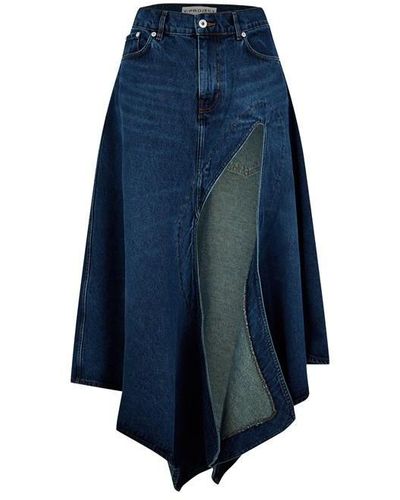 Y. Project Yp Cut Out Dnm Skrt Ld42 - Blue