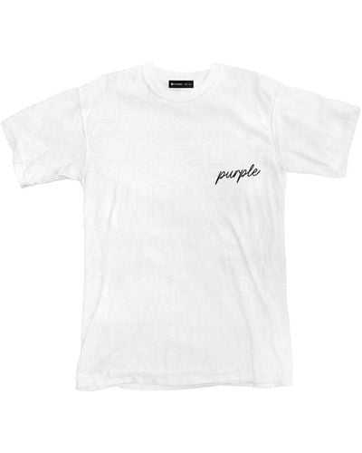Purple Brand Pur. Oversized Ss Ts Sn44 - White