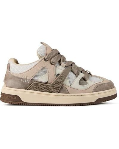 Represent Bully Panelled Canvas Trainers - Natural