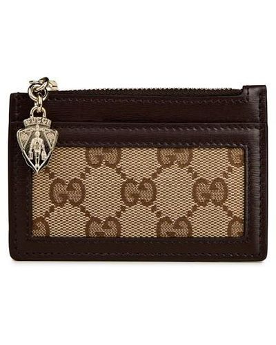 Gucci Luce Card Case Wallet - Brown