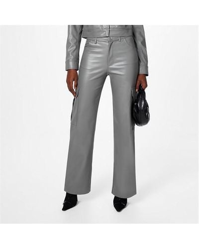 Stine Goya Stevie Faux Leather Trousers - Grey
