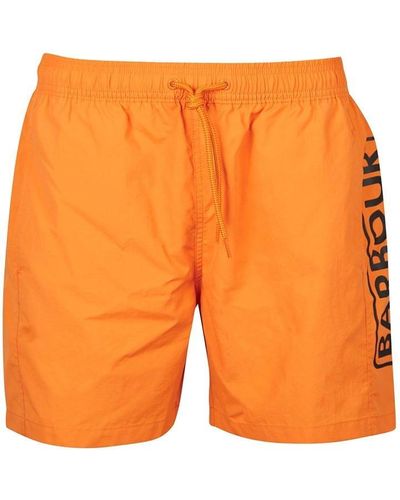 Barbour Large Logo Swim Shorts - Orange