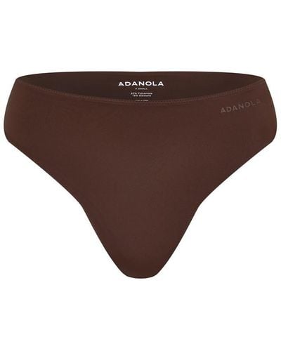 ADANOLA High Waisted Bikini Bottoms - Brown