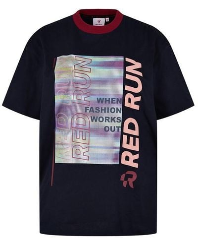 Red Run Activewear Redrun Rlxd Grph T Ld42 - Blue