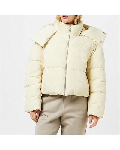 PANGAIA Cropped Recycled Puffer - Natural