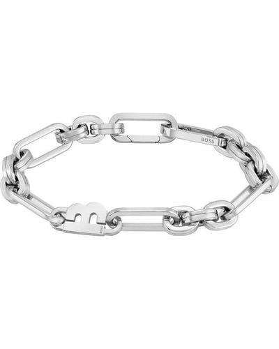 BOSS Ladies Hailey Stainless Steel Bracelet - Metallic
