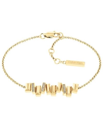 Calvin Klein Ip Crystal Bracelet - Metallic