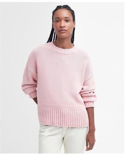 Barbour Clifton Crew Neck Knitted Jumper - Pink