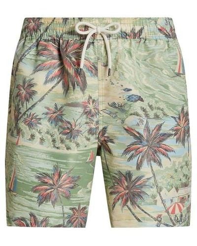 Polo Ralph Lauren Polo Traveller Tropic Print Swim Shorts - Green