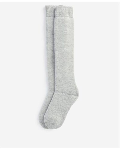 Barbour Wellington Knee Socks - Grey