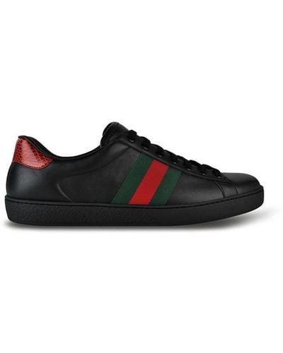 Gucci New Ace Web Trainers - Blue
