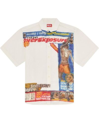 DIESEL Art Ss Shirt Sn42 - White