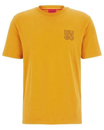 HUGO Daiman T-shirt - Yellow