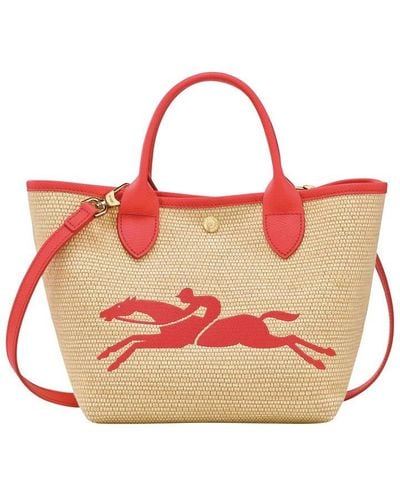 Longchamp Le Panier Pliage Basket Bag - Red