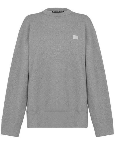 Acne Studios Fonbar Face Sweatshirt - Grey