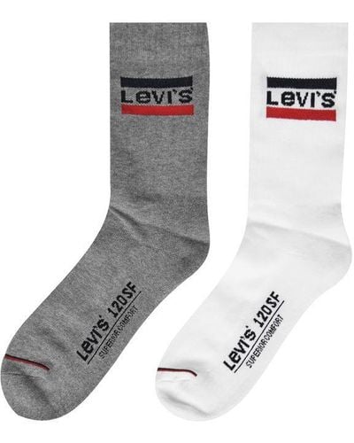 Levi's Olympic 2 Pack Crew Socks - Grey