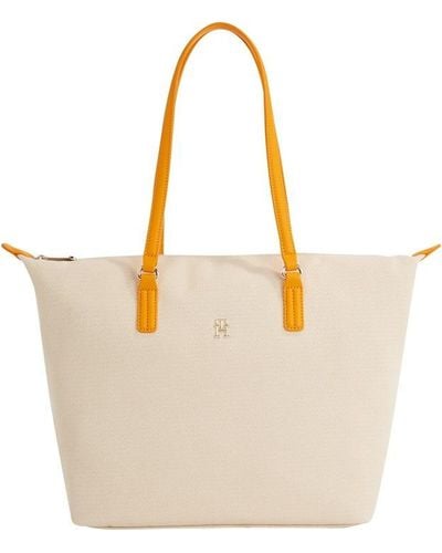 Tommy Hilfiger Poppy Canvas Tote Bag - Natural