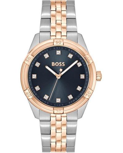 BOSS Rhea Two Tone Bracelet Watch - Metallic