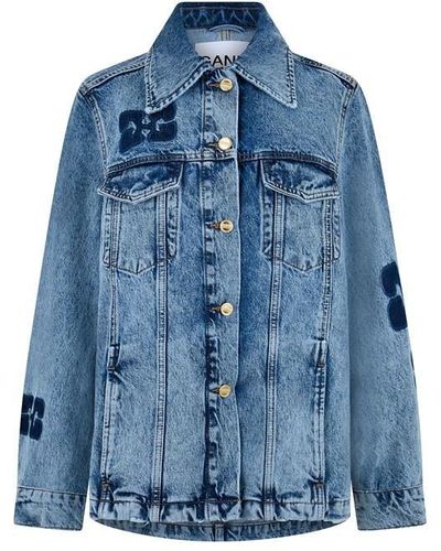 Ganni Patch Jacket Ld42 - Blue