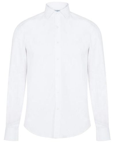 Richard James Aldwych Tailored Fit Dobby Shirt - White