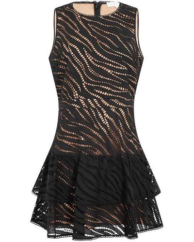 MICHAEL Michael Kors Zebra Eyelet Dress - Black