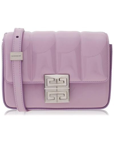 Givenchy 4g Small Patent Padlock Bag - Purple