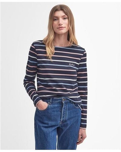 Barbour Hawkins Striped Long-sleeved T-shirt - Blue
