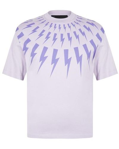 Neil Barrett Lightning Bolt T Shirt - Purple