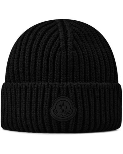 Moncler Knitted Beanie - Black